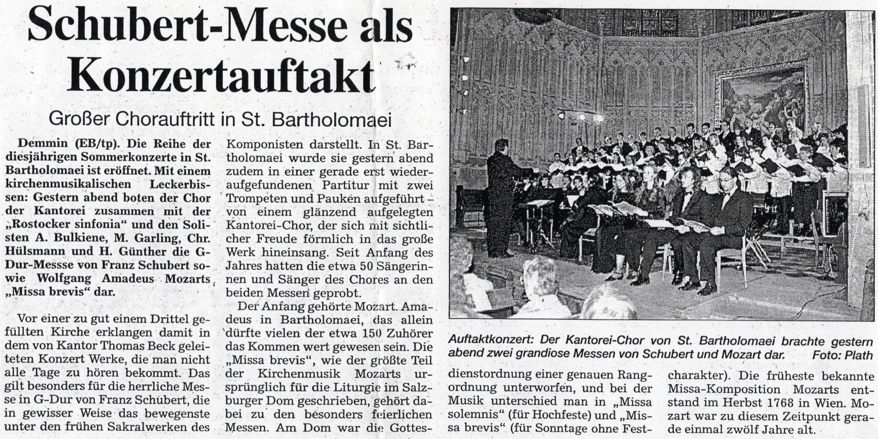 Foto der Galerie: 30 Jahre Kantorei Demmin