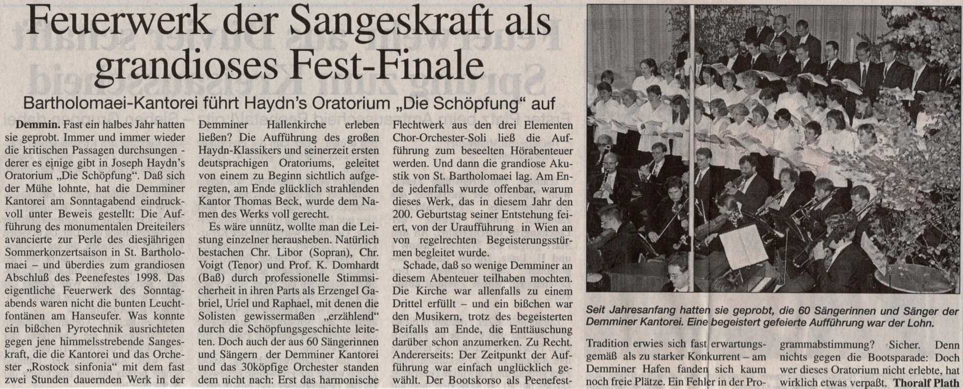 Foto der Galerie: 30 Jahre Kantorei Demmin