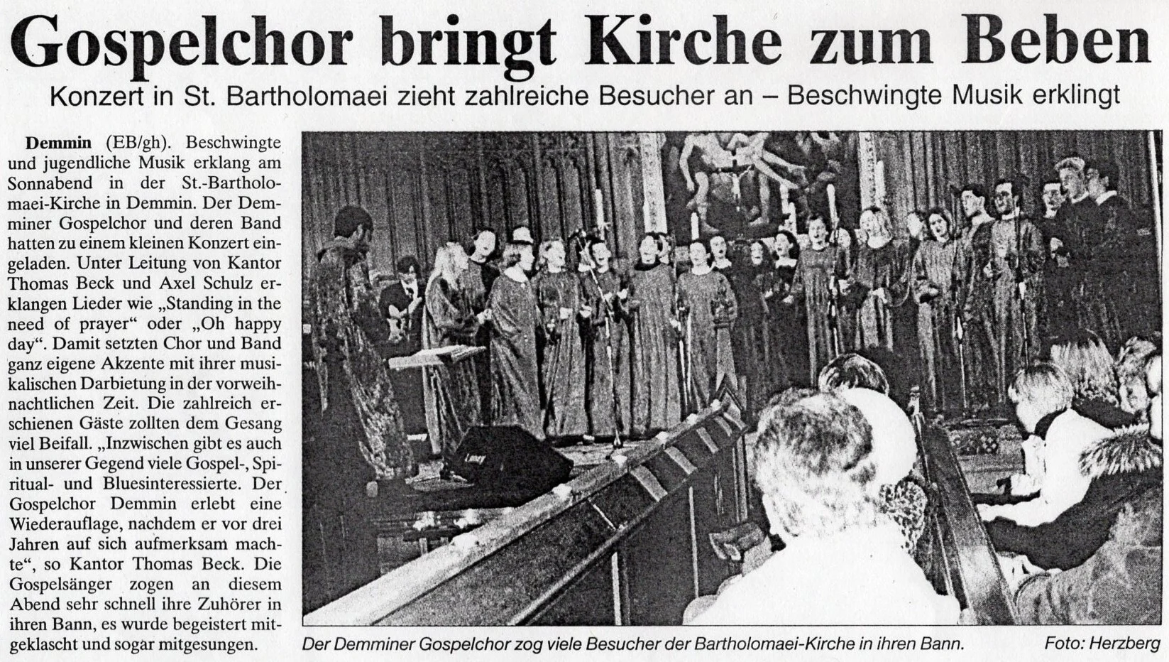 Foto der Galerie: 30 Jahre Kantorei Demmin