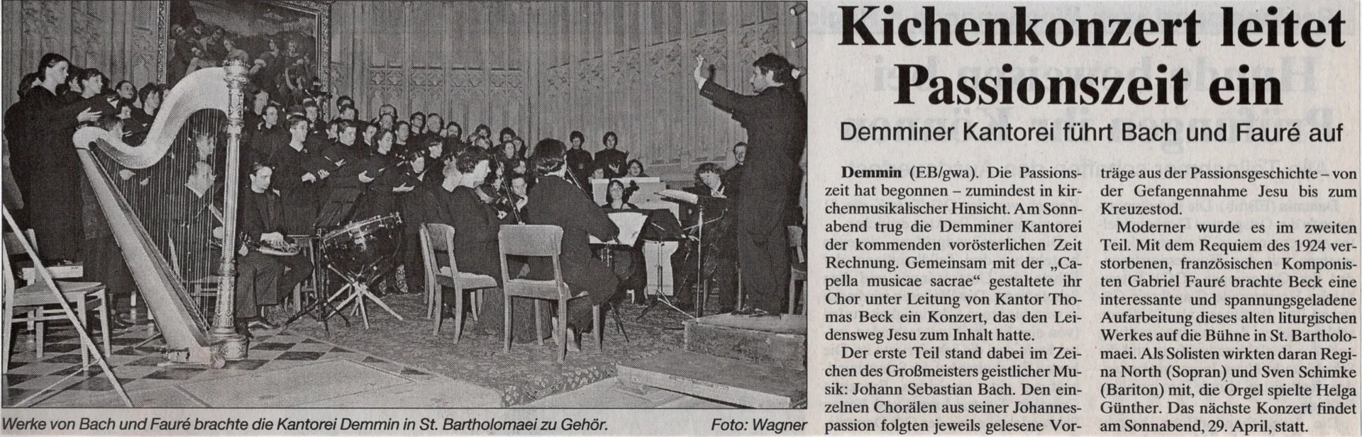 Foto der Galerie: 30 Jahre Kantorei Demmin