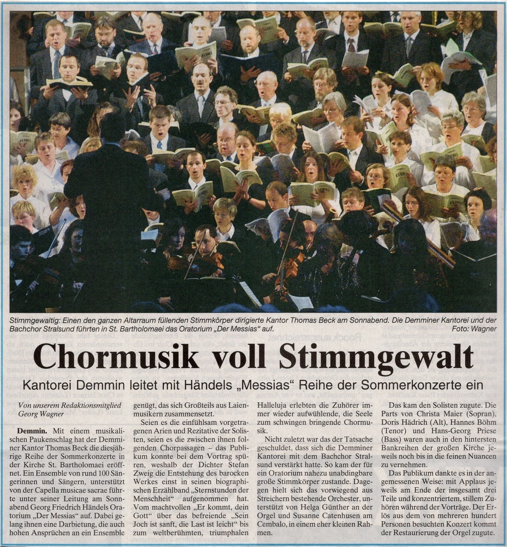 Foto der Galerie: 30 Jahre Kantorei Demmin