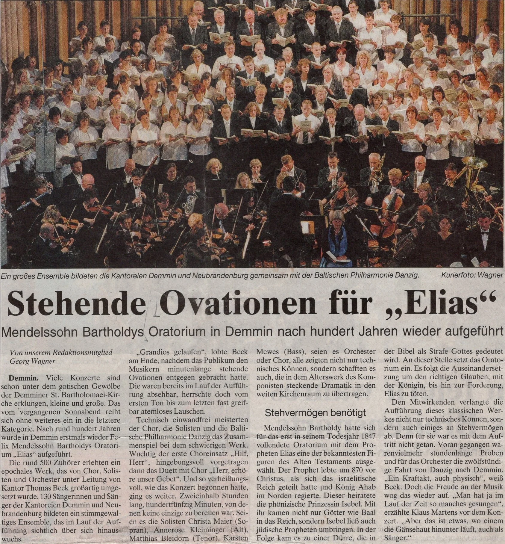 Foto der Galerie: 30 Jahre Kantorei Demmin