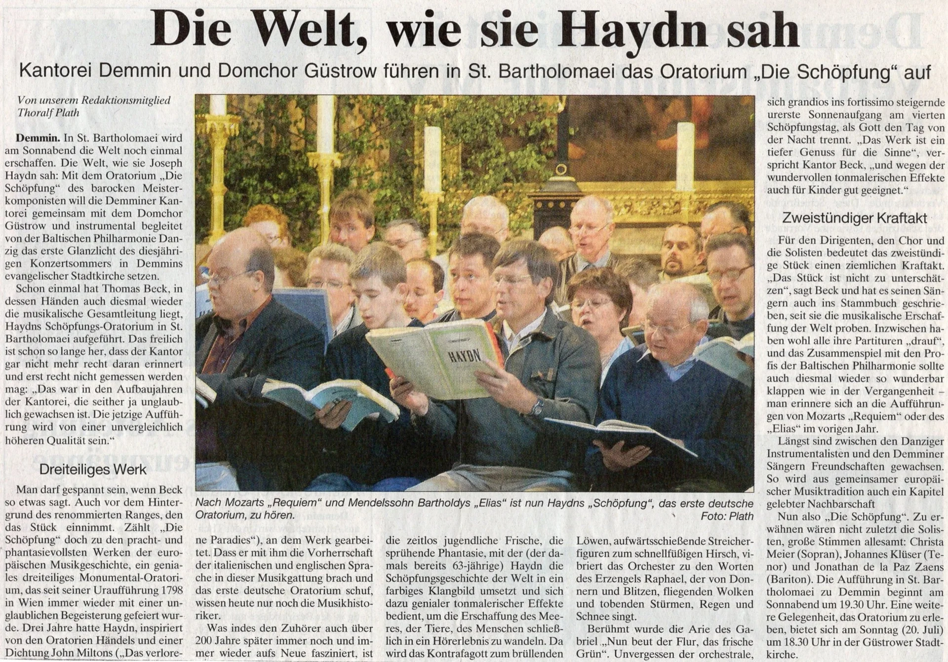 Foto der Galerie: 30 Jahre Kantorei Demmin
