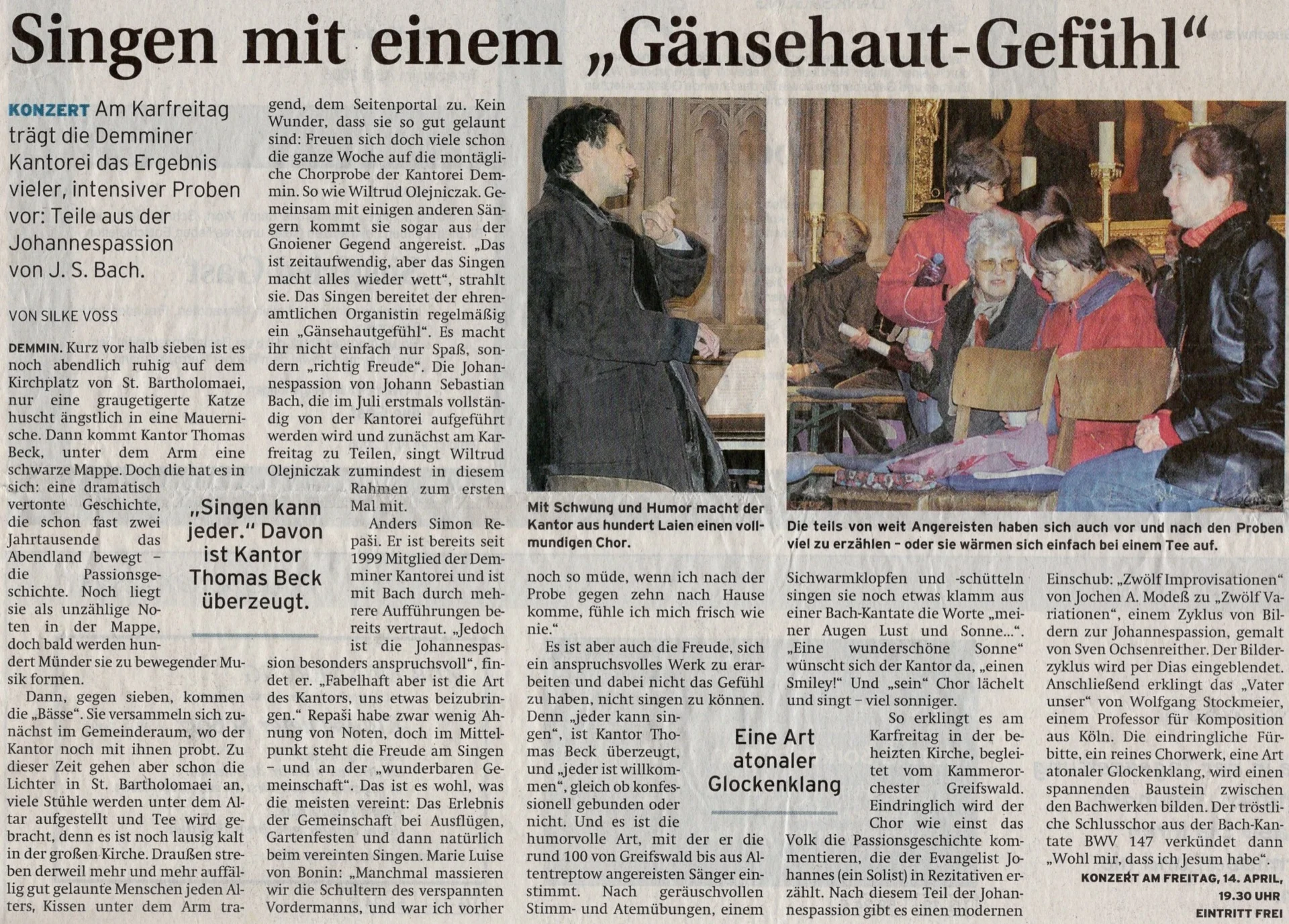 Foto der Galerie: 30 Jahre Kantorei Demmin