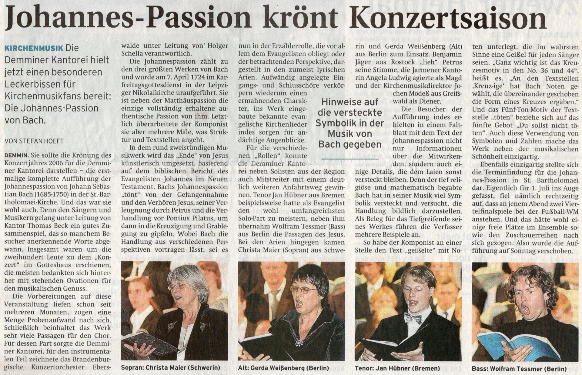 Foto der Galerie: 30 Jahre Kantorei Demmin