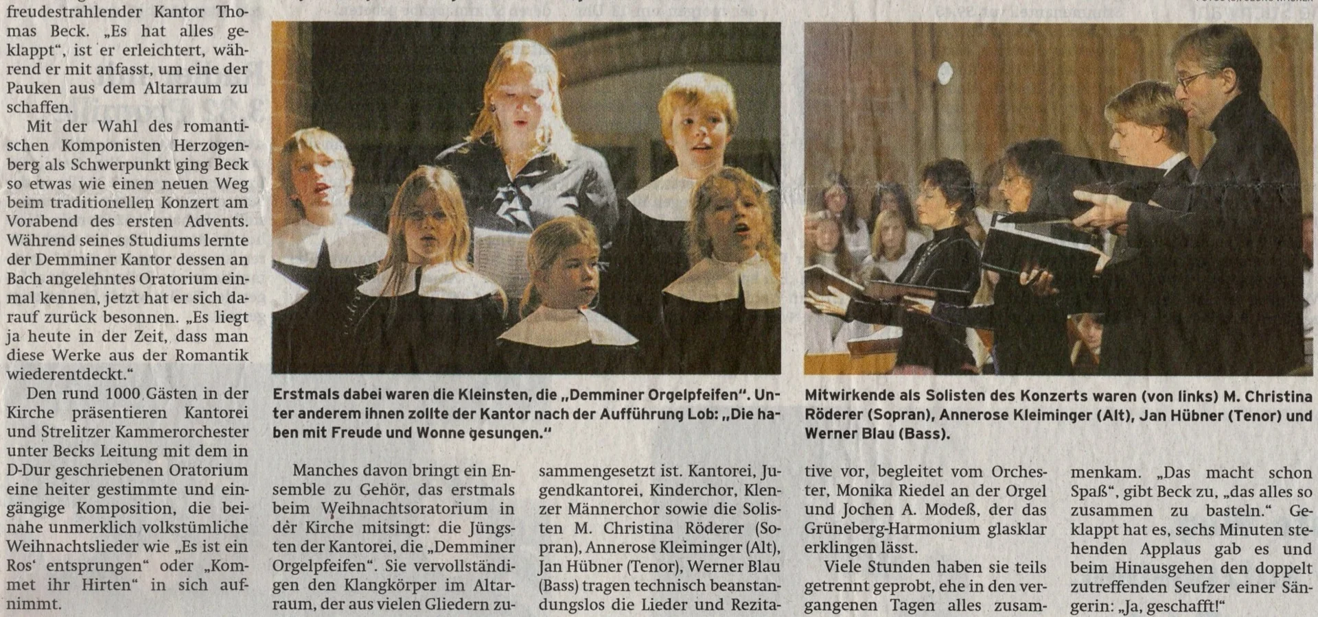 Foto der Galerie: 30 Jahre Kantorei Demmin