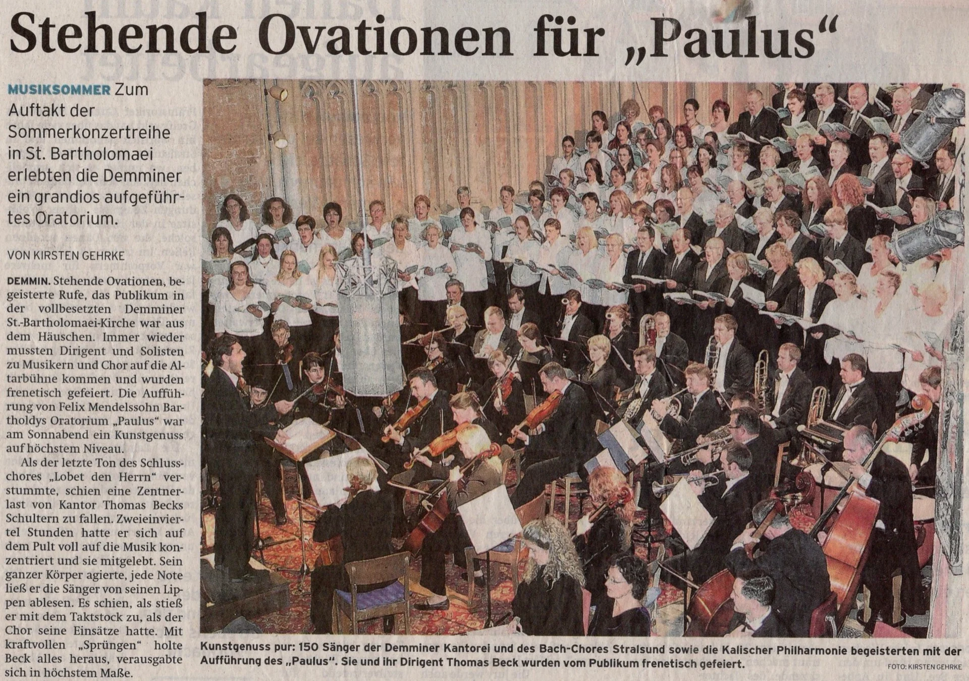 Foto der Galerie: 30 Jahre Kantorei Demmin