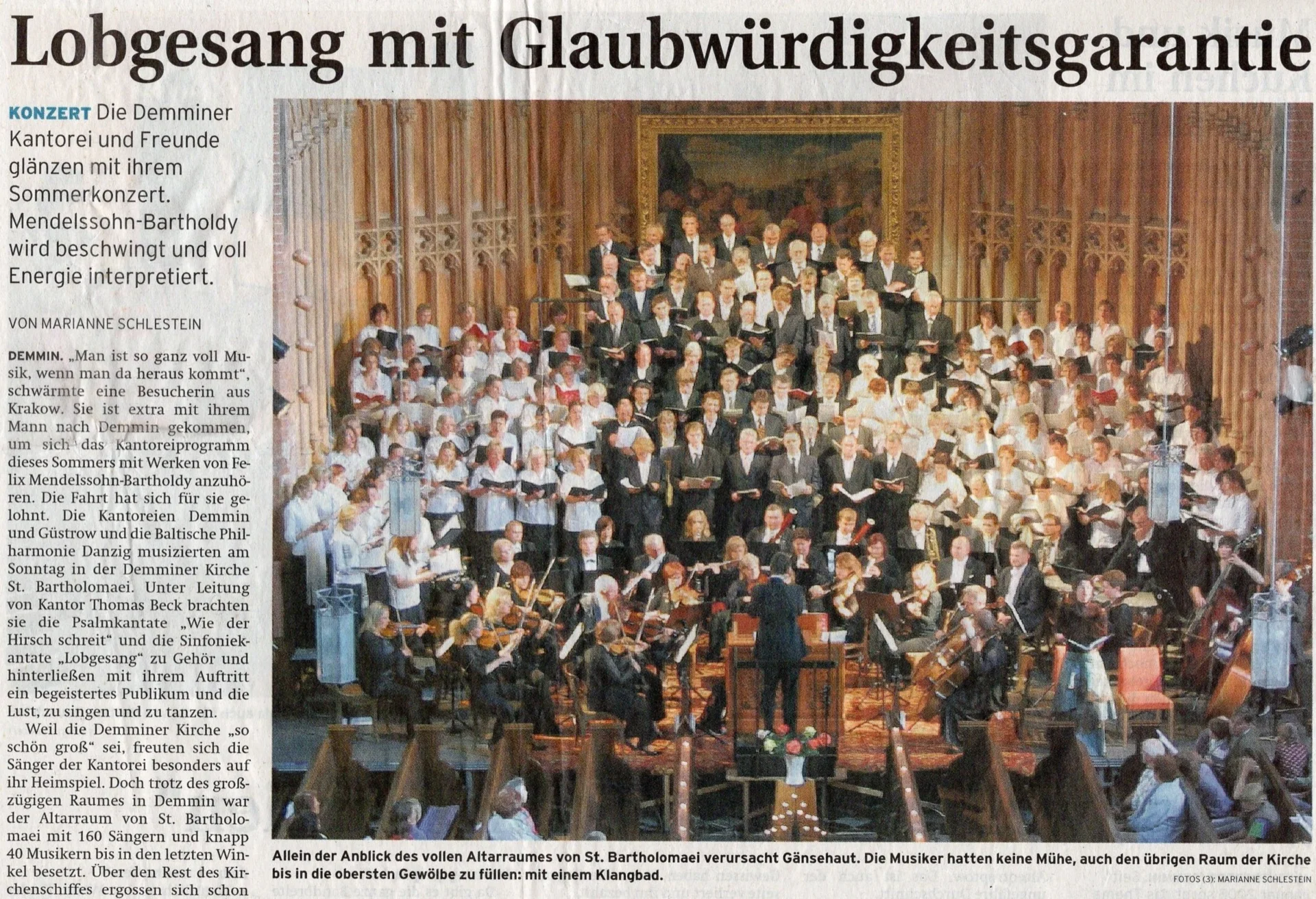 Foto der Galerie: 30 Jahre Kantorei Demmin