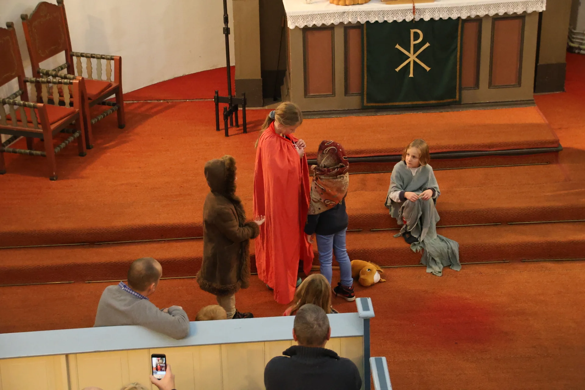 Martinsspiel in Sommerfeld, Foto: M. Dill  (Bild vergr&ouml;&szlig;ern)