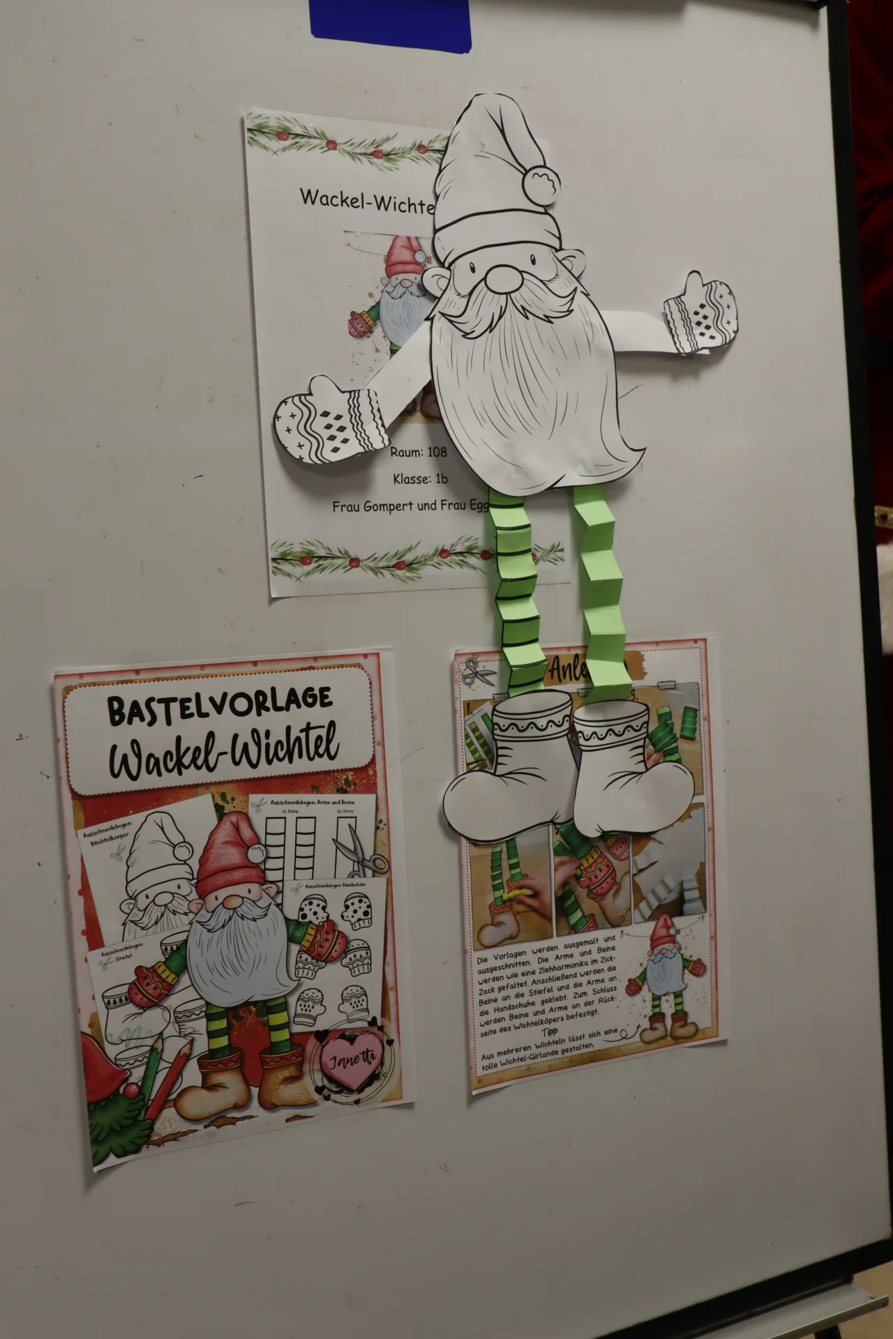 Bastelangebot der Klasse 1d. 