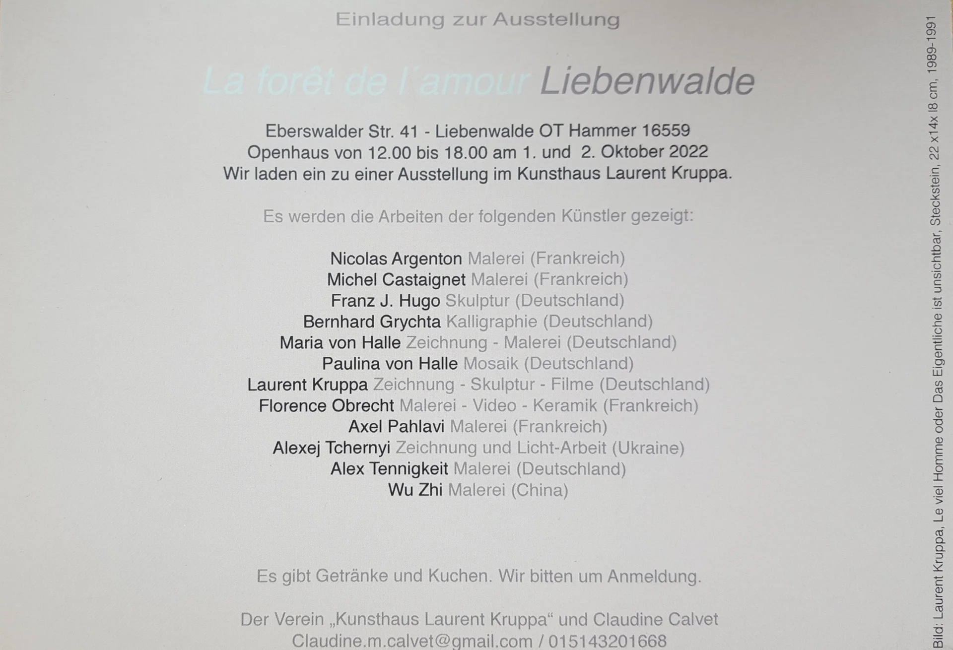Zur Galerie: Das Eigentliche ist unsichtbar - 2022