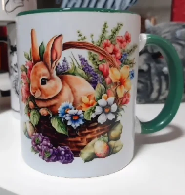 Vorschaubild: Keramiktasse (Oster-)Hase Grün