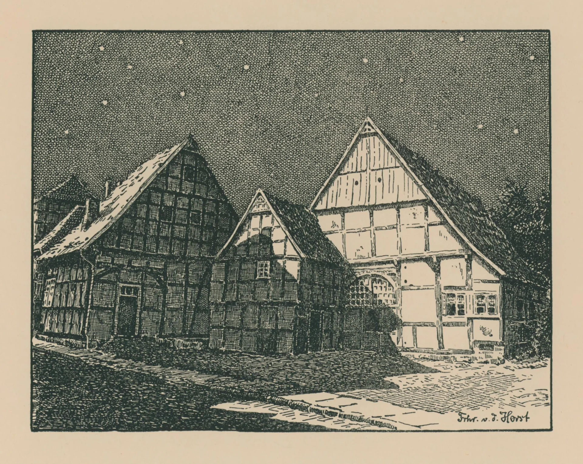Federzeichnungen von Freiherr von der Horst - 0011  (Bild vergr&ouml;&szlig;ern)