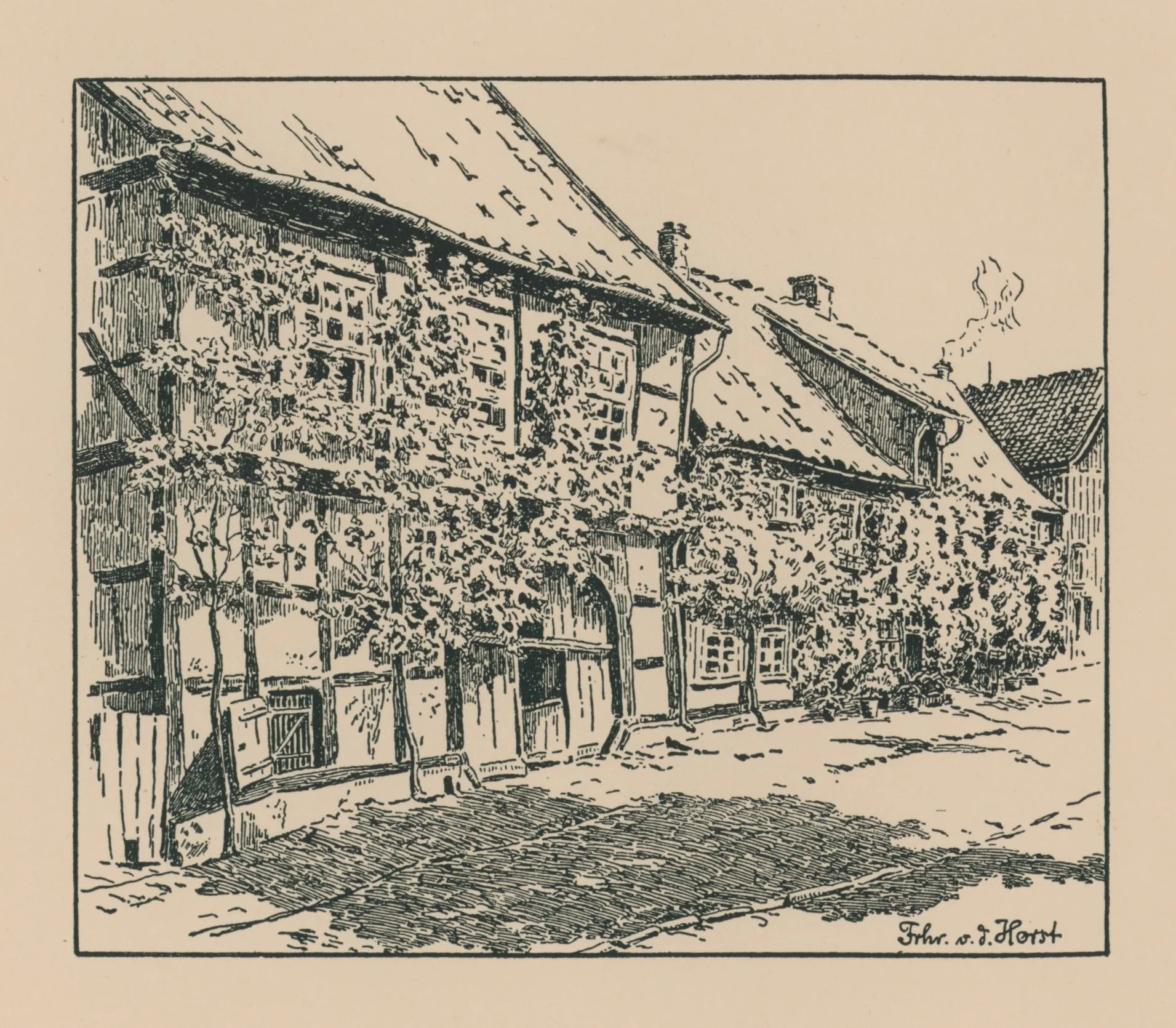 Federzeichnungen von Freiherr von der Horst - 0013  (Bild vergr&ouml;&szlig;ern)
