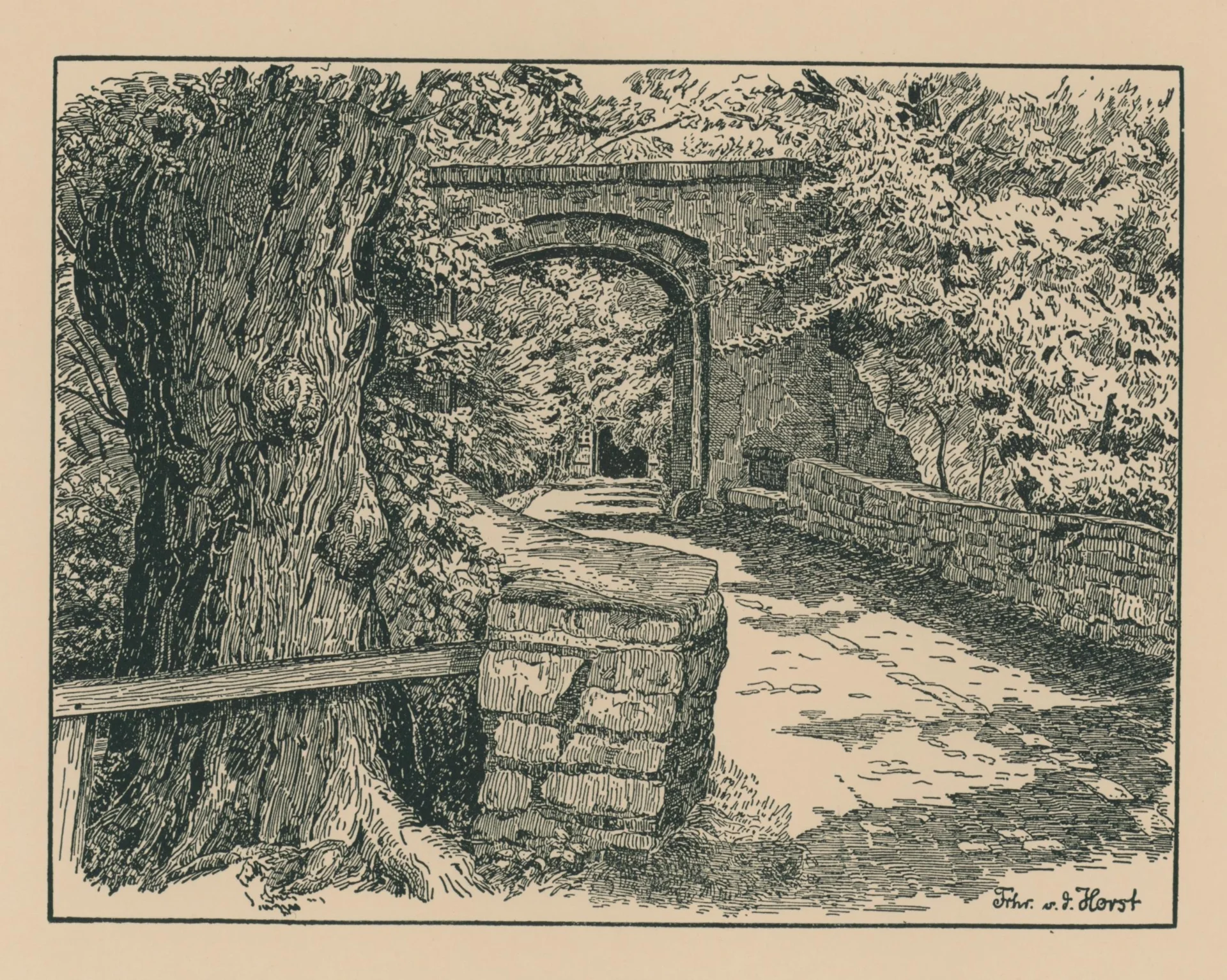 Federzeichnungen von Freiherr von der Horst - 0019  (Bild vergr&ouml;&szlig;ern)