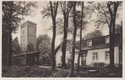 Vorschaubild: Valtenbergturm mit Baude (Sächs Lichtbildnerei, Inh Fritz Matthias, Dres 1930)