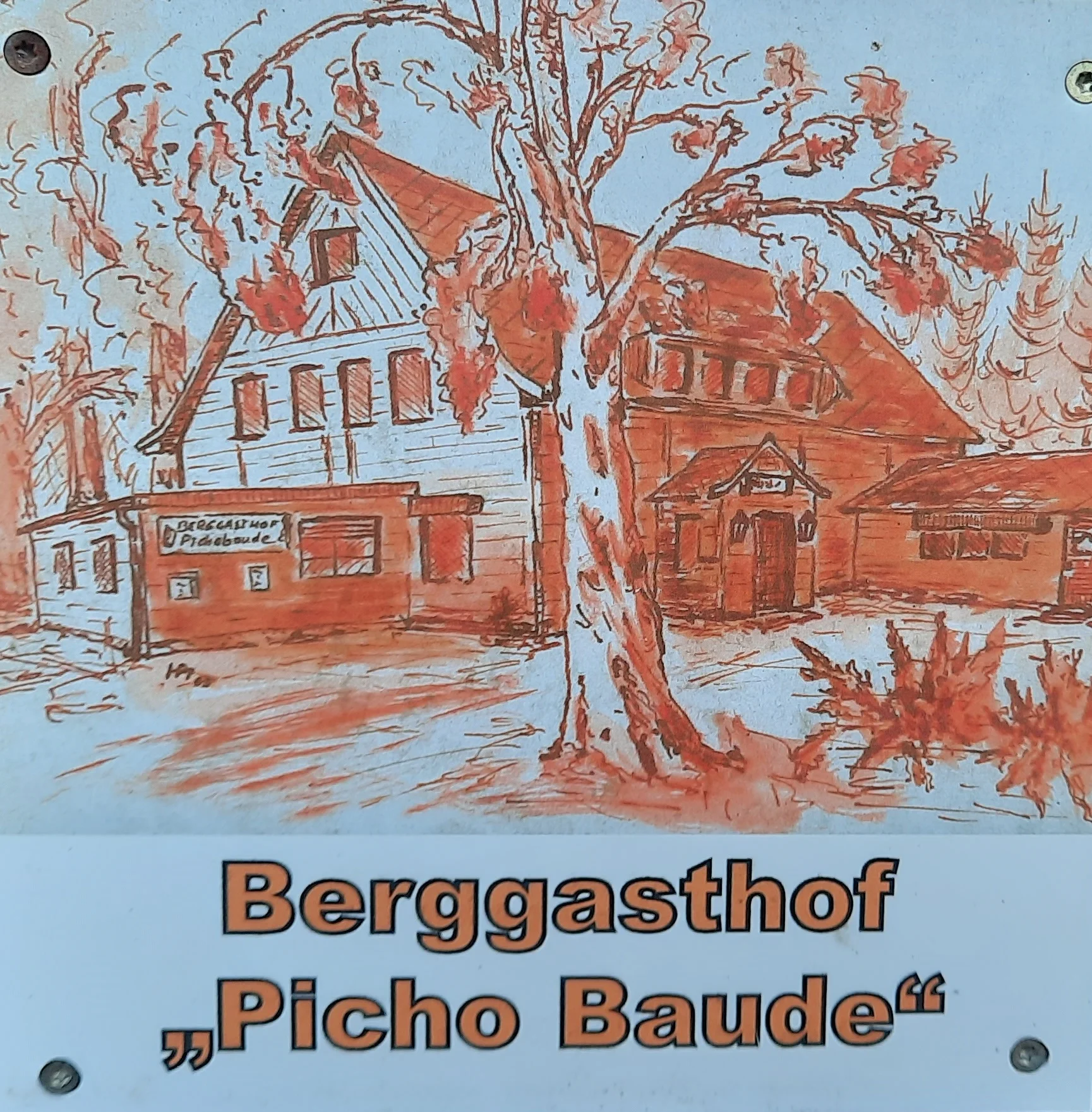 Bild: Pichobaude Zeichnung 2 (Hubert Höfer)