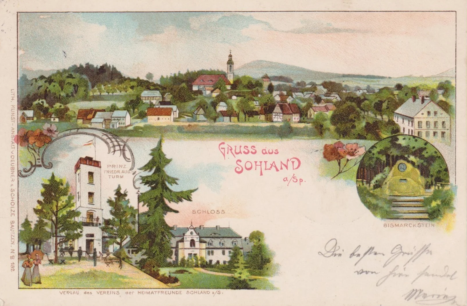 Bild: PFA-Turm (Verlag des Vereins der Heimatfreunde Sohland, um 1906)