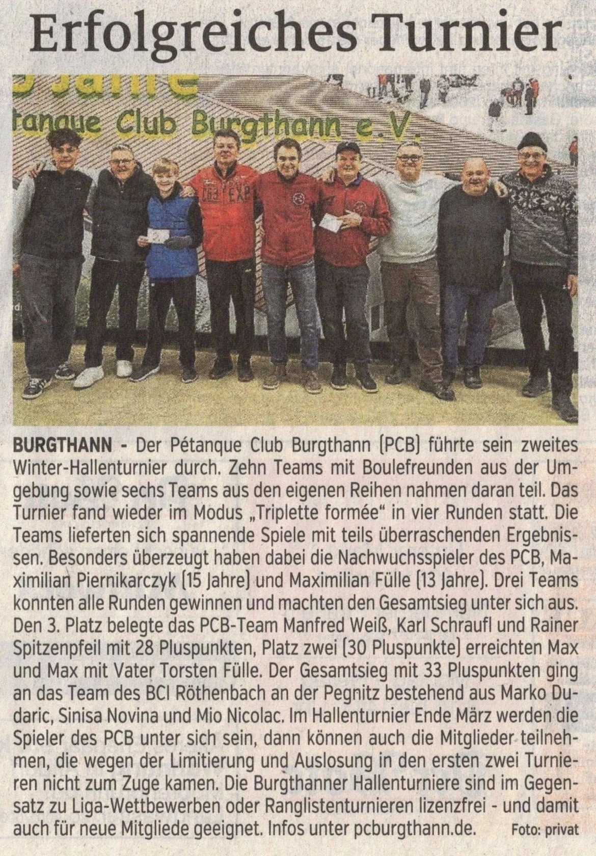 Erfolgreiches Turnier - Der Bote f&uuml;r N&uuml;rnberg Land am 25. Februar 2026  (Bild vergr&ouml;&szlig;ern)