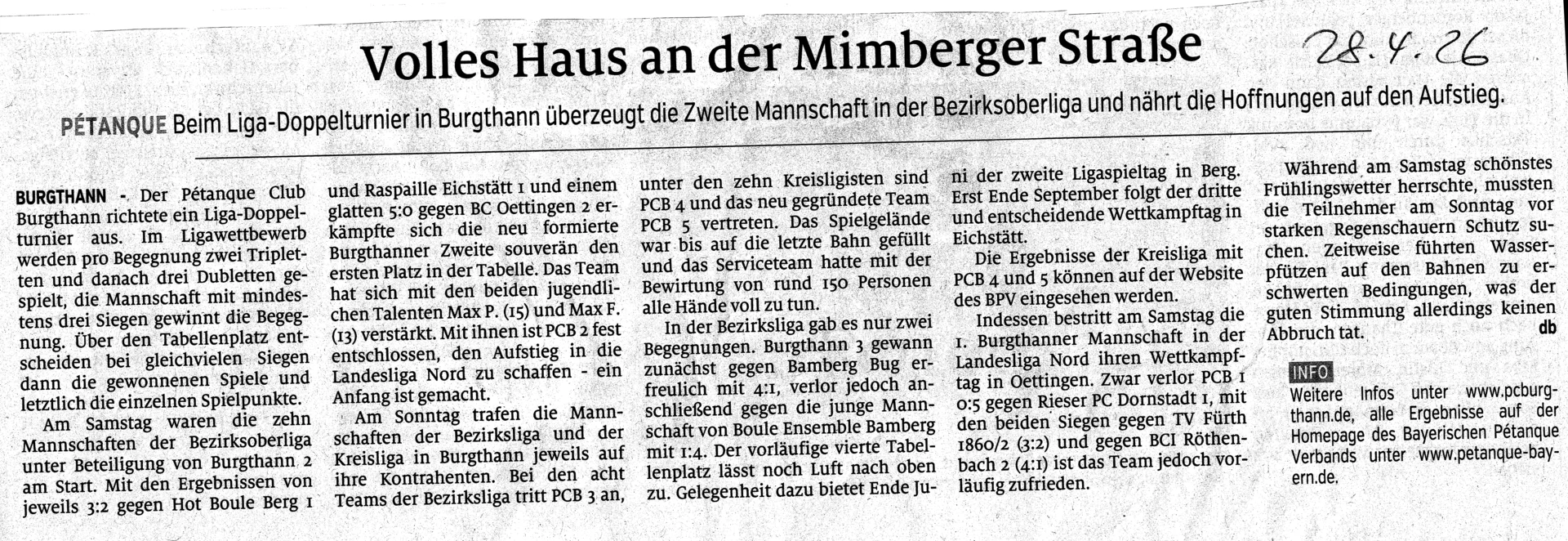 Volles Haus an der Mimberger Stra&szlig;e - Der Bote f&uuml;r N&uuml;rnberg Land am 28. April 2026  (Bild vergr&ouml;&szlig;ern)