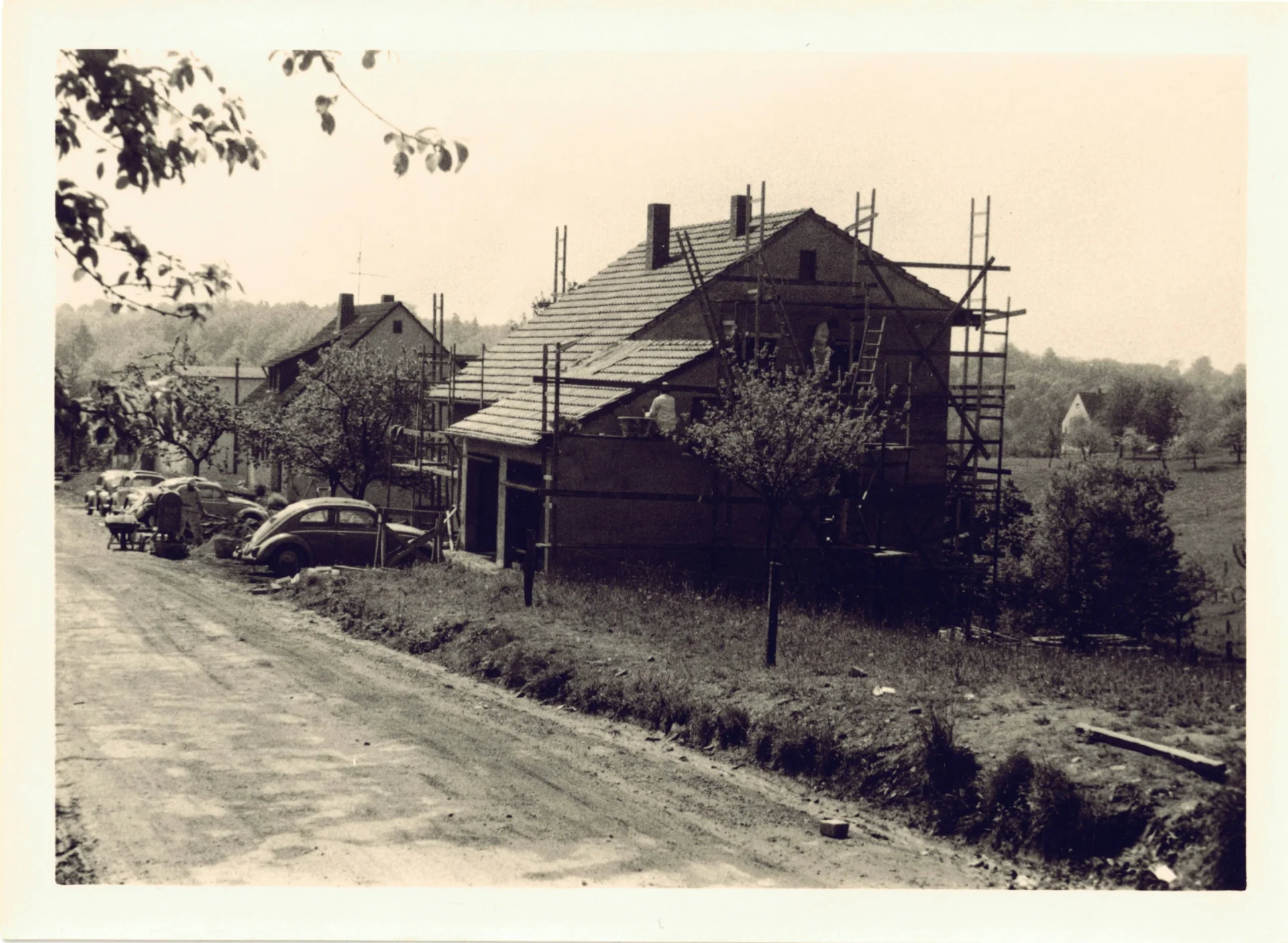 Neubau Weidenweg in den 1960ern  (Bild vergr&ouml;&szlig;ern)