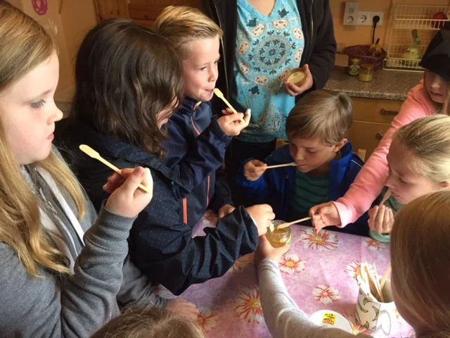 Foto der Galerie: Klasse 4 bei der Imkerfamilie Melloh