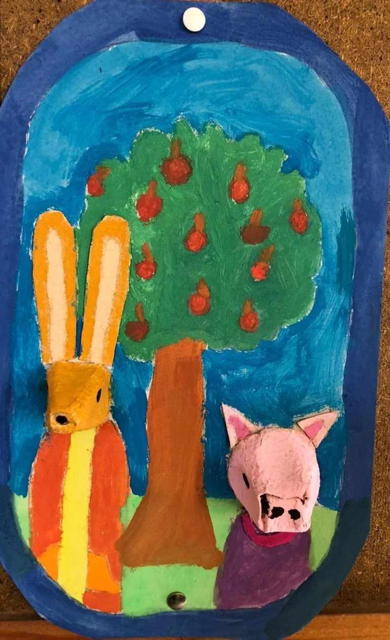 Foto der Galerie: Die Klasse 4b war kürzlich im Zoo, im Kunstunterricht wurden dann diese tollen Kunstwerke hergestellt:
