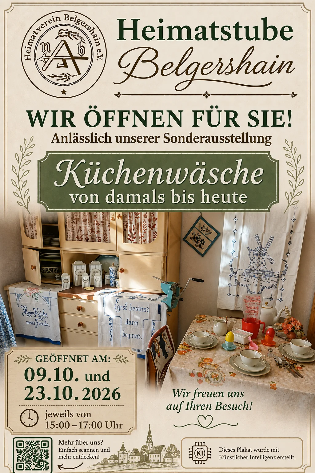 Bild: Werbung zur Öffnung der Ausstellung