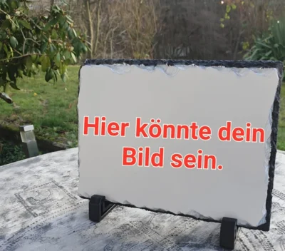 Vorschaubild: Hier könnte dein Bild/Logo sein 15x20cm inkl. Standhalter