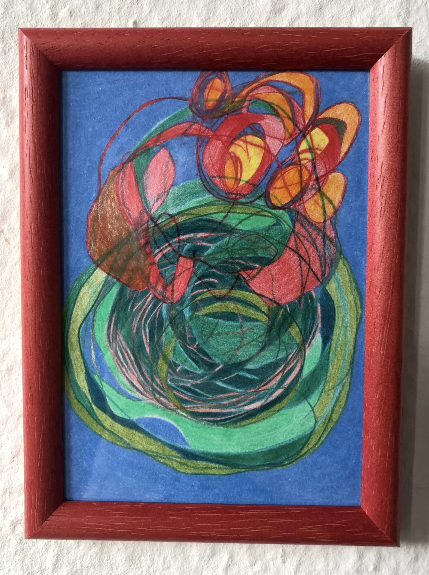 series (2025) Buntstift auf Papier, ca  DinA6 No 10  (Bild vergr&ouml;&szlig;ern)