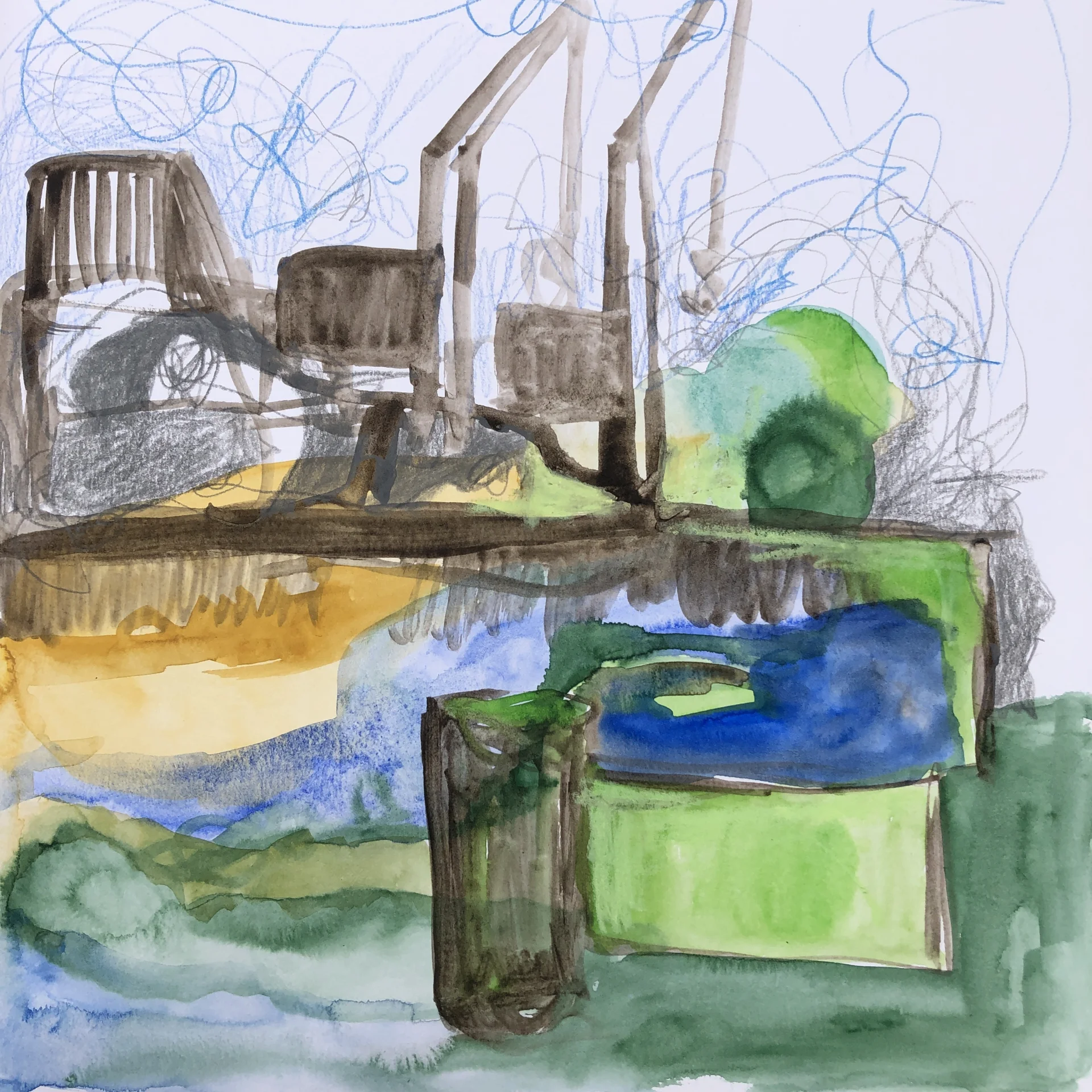 Skizze Skizzenbuch Hamburg Hafen 2024  (Bild vergr&ouml;&szlig;ern)