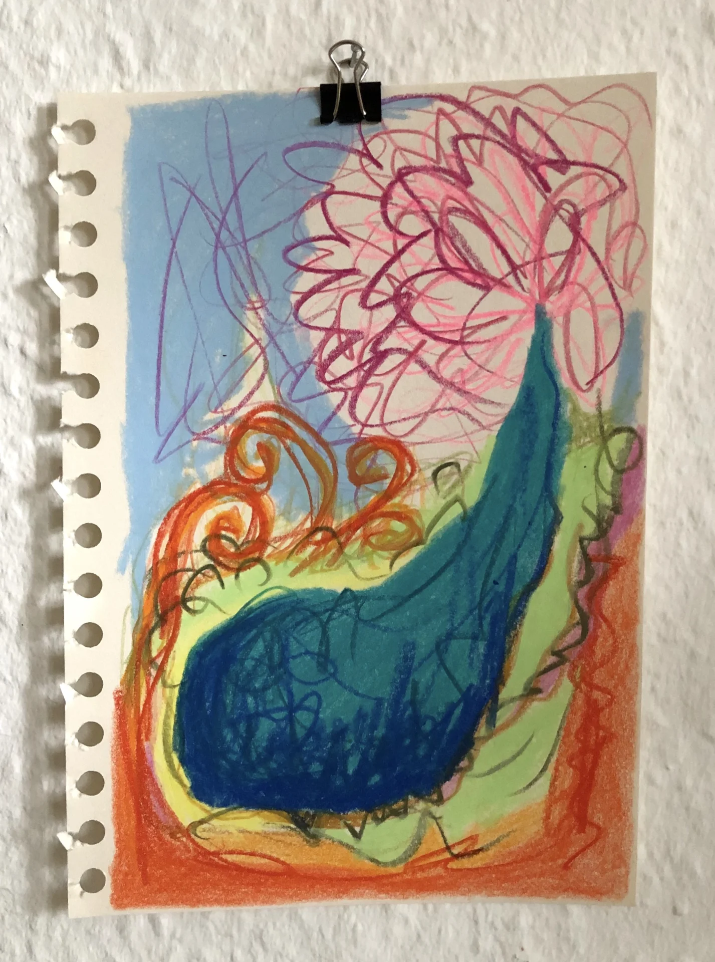 Lagos Portugal (2022) Wachskreide auf Papier, DinA5  (Bild vergr&ouml;&szlig;ern)