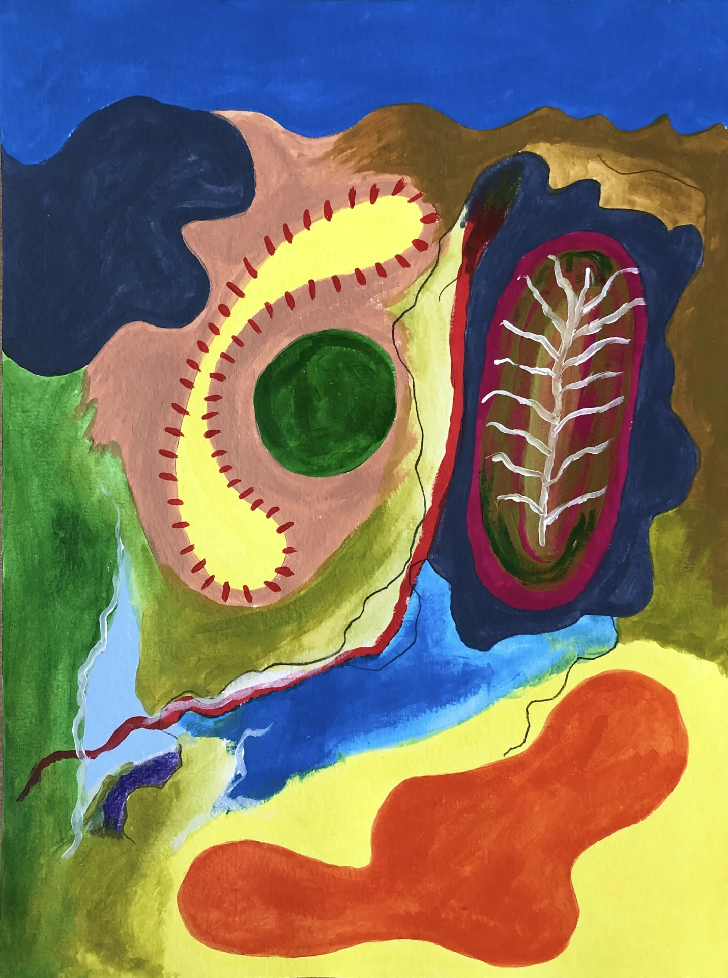 Ohne Titel (2021) Acryl auf Karton, ca  30x40cm  (Bild vergr&ouml;&szlig;ern)