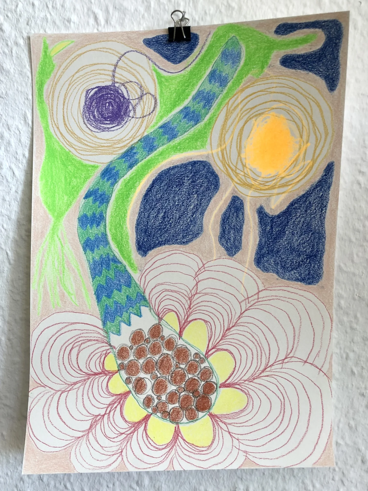 Ohne Titel (2022) 100 days  of drawing, Buntstift auf Papier, DinA5  (Bild vergr&ouml;&szlig;ern)