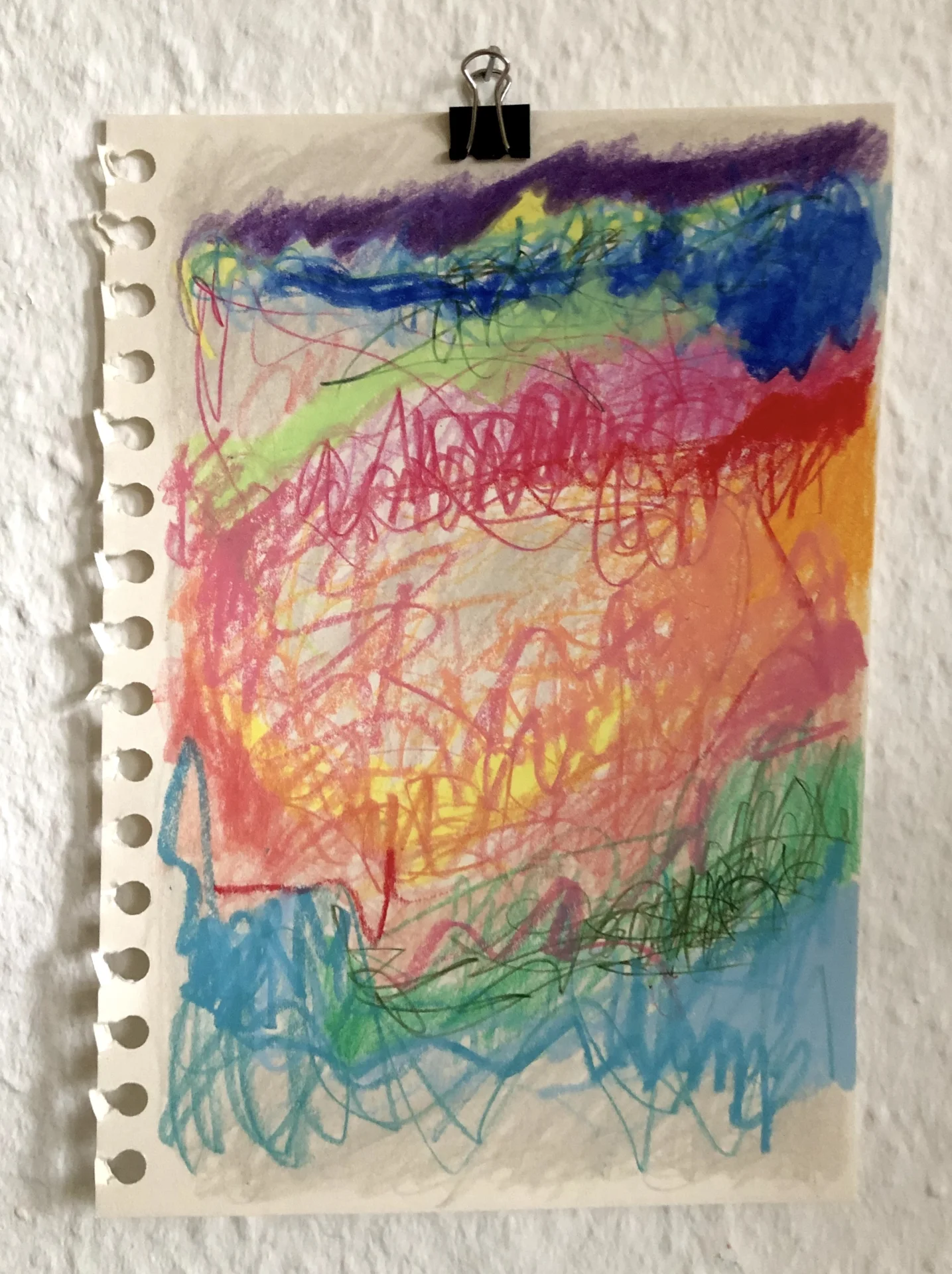 Ohne Titel (2022) Wachskreide auf Papier, DinA5 No2  (Bild vergr&ouml;&szlig;ern)