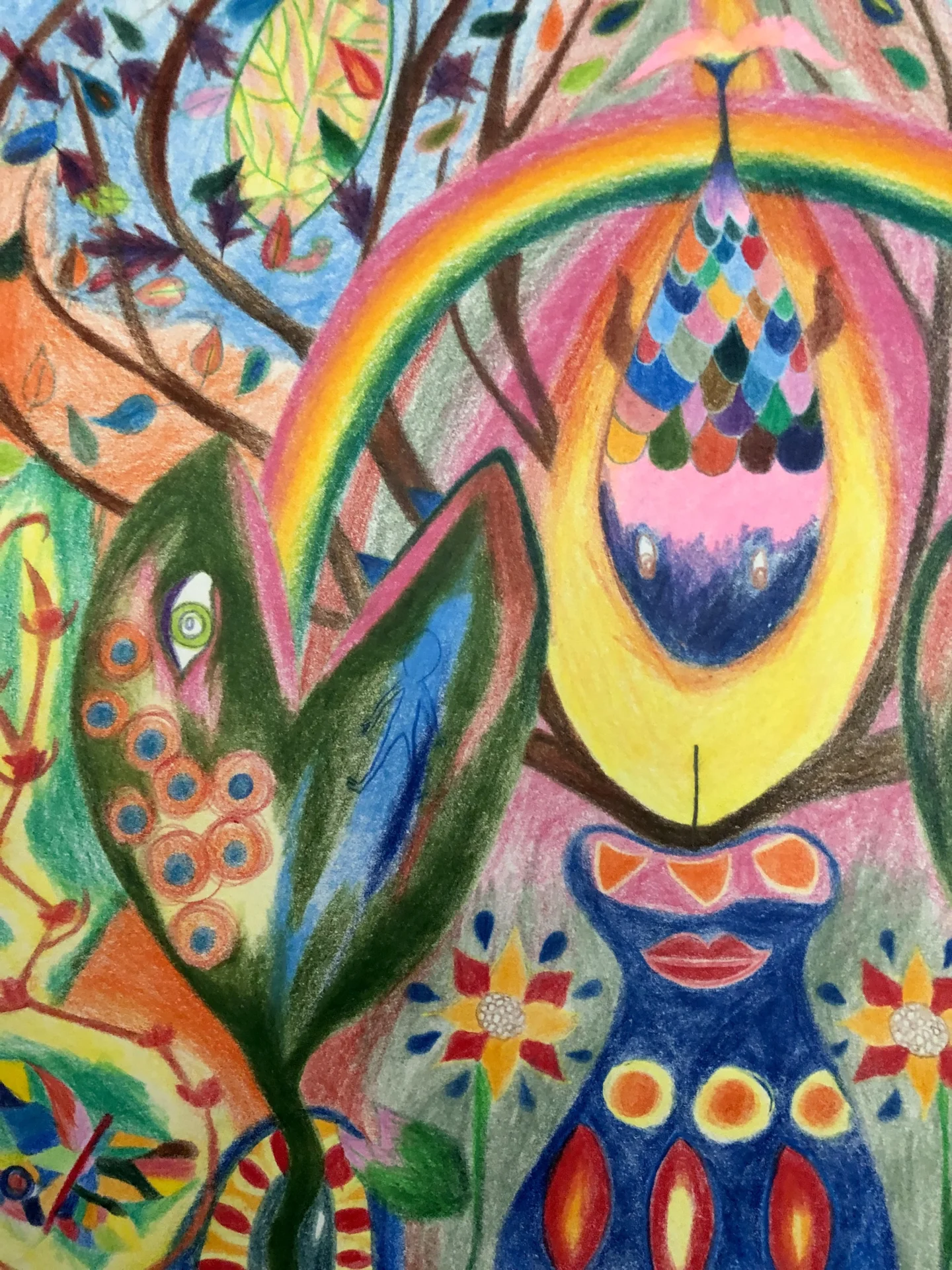 Ausschnitt aus psychedelischer Zeichnung (2016)  (Bild vergr&ouml;&szlig;ern)