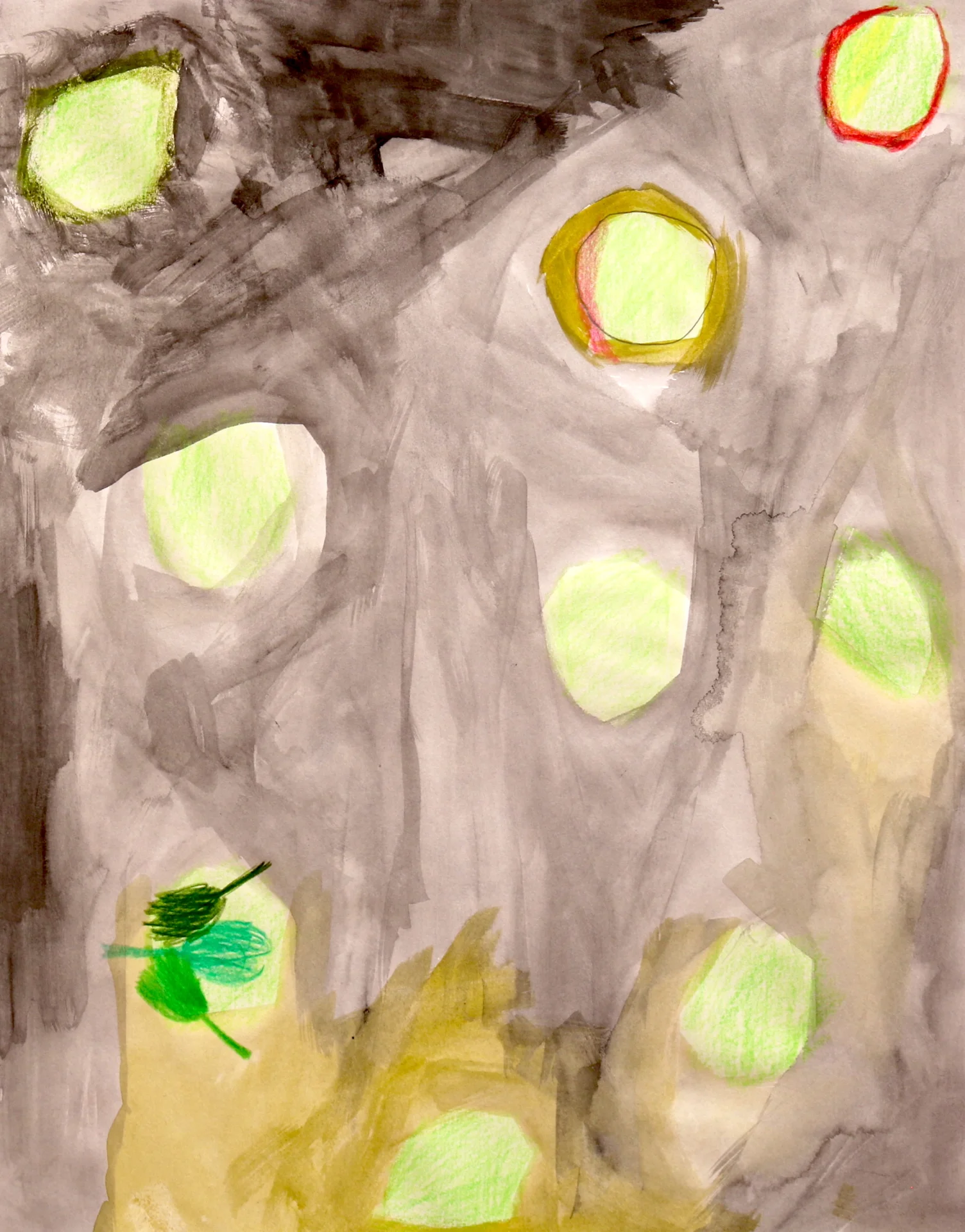 Abstrake Skizze (2011) Tusche auf Papier, ca  30x40cm  (Bild vergr&ouml;&szlig;ern)