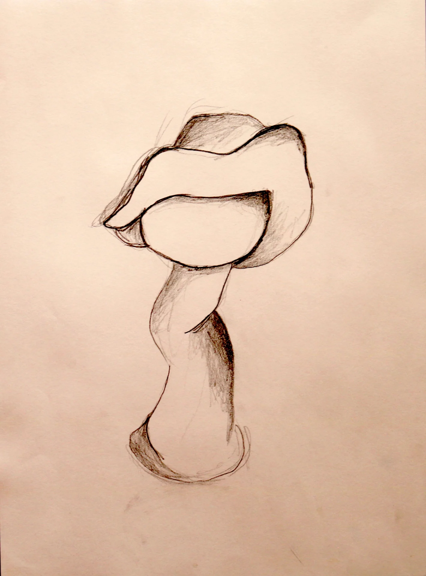 Skizze Fimo Figur (2011) Buntstift auf Papier, DinA3  (Bild vergr&ouml;&szlig;ern)