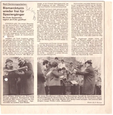 Vorschaubild: 1983 AZ Wieder-Eröffnung Bismarckturm
