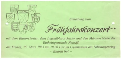 Vorschaubild: 1983 Frühjahrskonzert Einladung