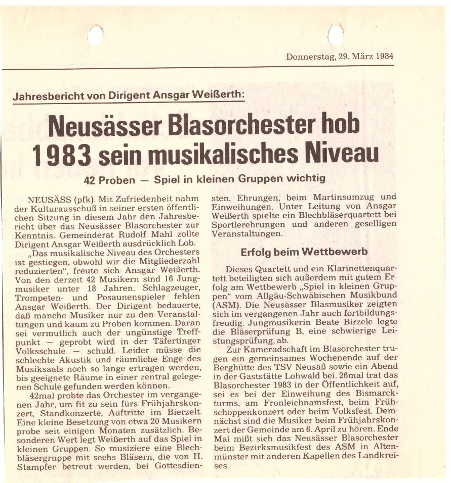 Bild: 1984 AZ Jahresbericht 1983