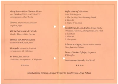 Vorschaubild: 1990 Weihnachtskonzert Programm