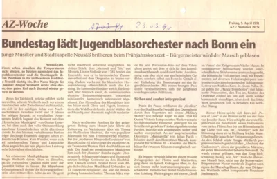 Vorschaubild: 1991 AZ Kritik Frühjahrskonzert