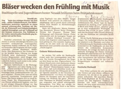 Vorschaubild: 1992 AZ Kritik Frühjahrskonzert