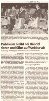 Vorschaubild: 1992 AZ Kritik Weihnachtskonzert