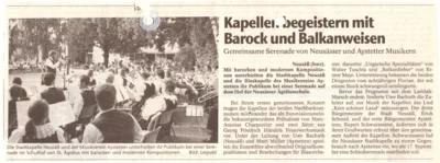 Vorschaubild: 1994 AZ Bericht Gemeinsame Serenade mit Aystetten