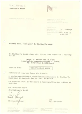 Vorschaubild: 1995 Beteiligung Faschingsball