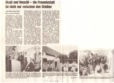 Vorschaubild: 1996 AZ Bericht Partnerschaft Neusäß Eksjö