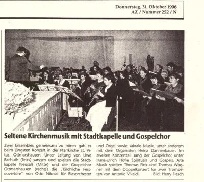 Vorschaubild: 1996 AZ Kurzbericht Kirchenkonzert