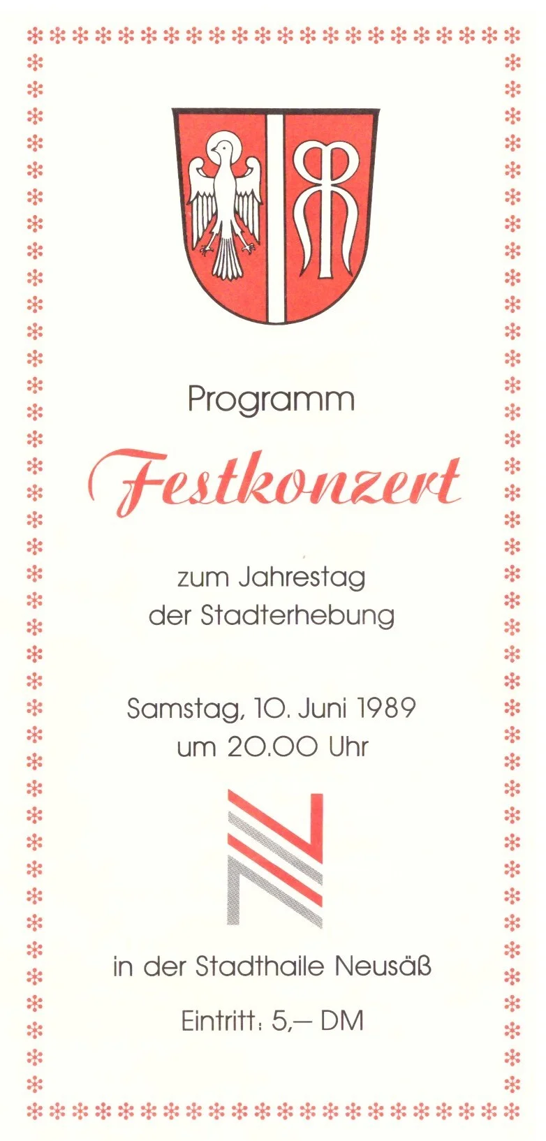 Bild: 1989 Festkonzert Programm1
